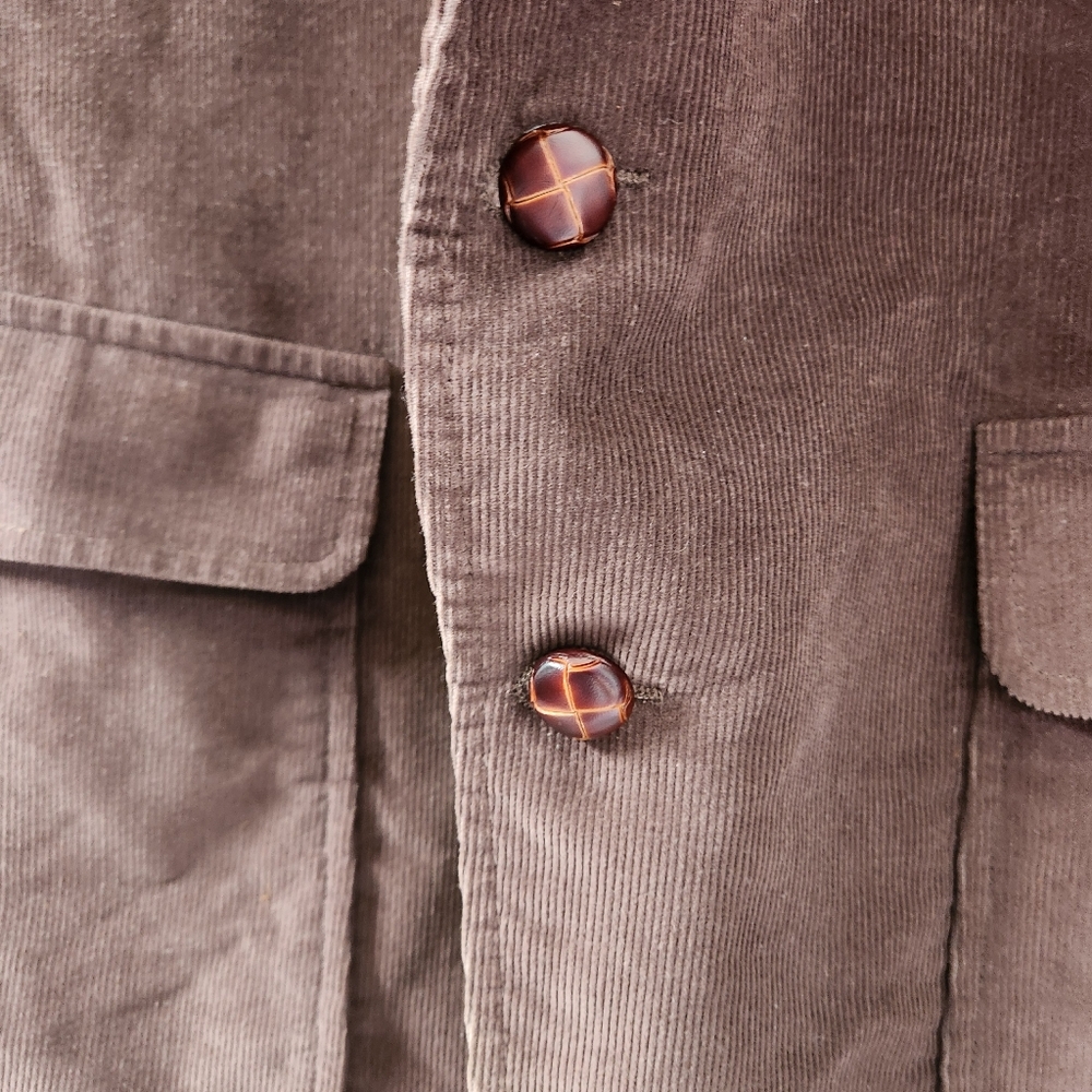 Vintage LEVI'S Menswear Brown Blazer Size L Corduroy Elbow Patch Front Pockets - Picture 11 of 11